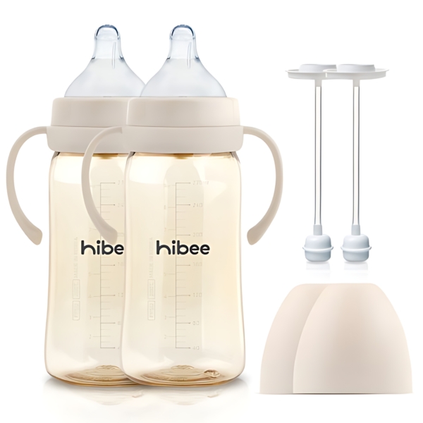 hibee PPSU Eight Bent colic prevention bottle 270ml twin pack self-feeding set