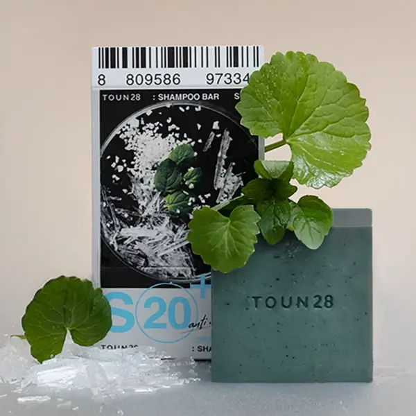 TOUN28 Cooling Shampoo Bar for Dandruff and Itch Relief S20 Anti-Dandruff Menthol 100g