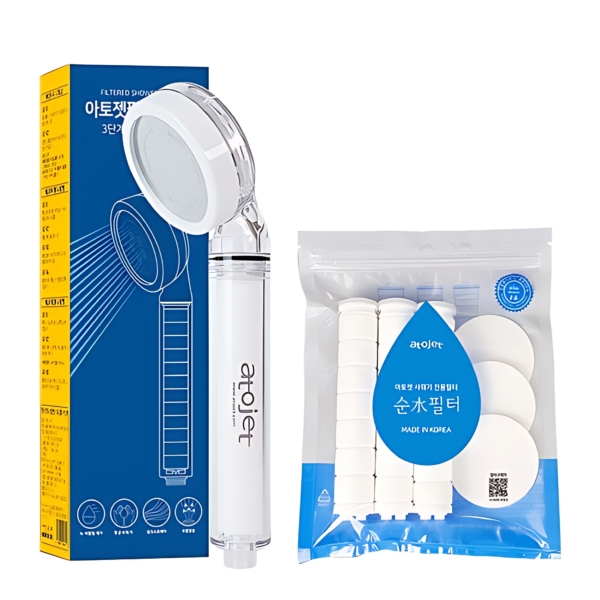 atojet Shower AJ-8200 + 3 Head Filters + 3 Body Filters Set