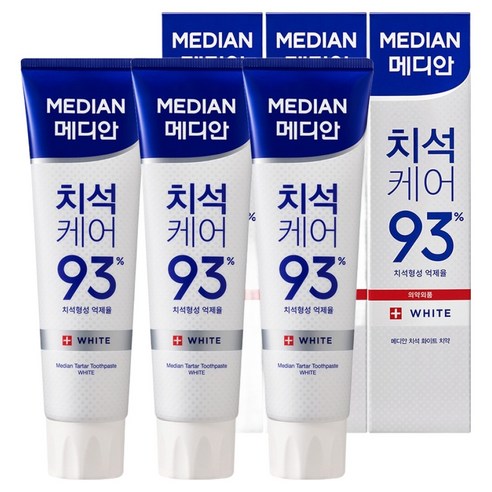 Median Tartar Toothpaste White 120g x 3ea