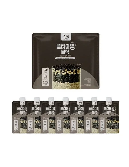 Flimeal Black Sesame Latte Shake 40g x 7ea - Image 3