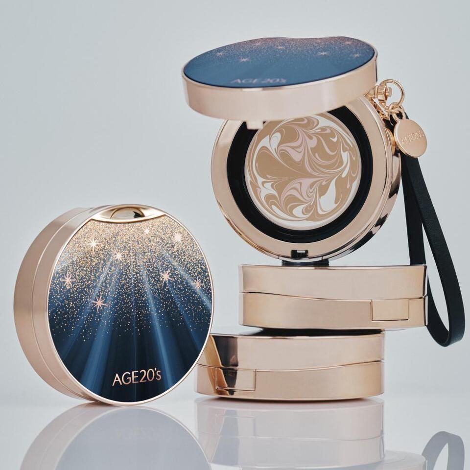 AGE20's Essence Cover Pact Black Gold Edition+Refill 2pcs - EmpressKorea