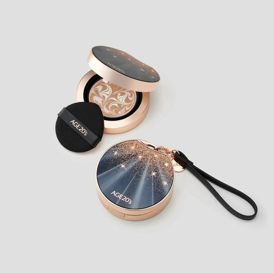 AGE20's Essence Cover Pact Black Gold Edition+Refill 2pcs - EmpressKorea