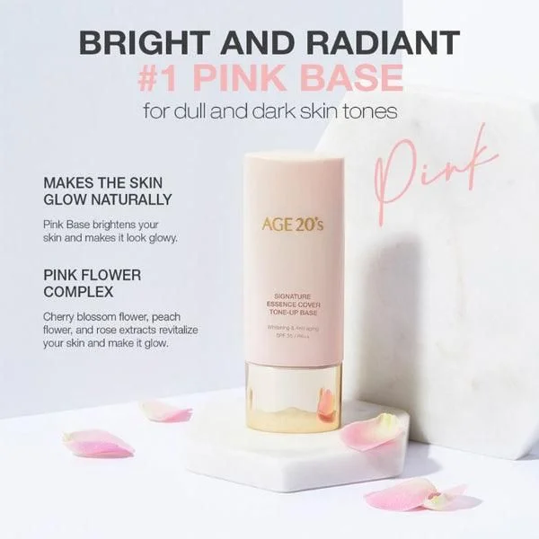 AGE20's Signature Essence Cover Tone-Up Base (3 Colors) 40ml - EmpressKorea