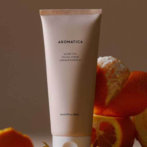 AROMATICA Glow Vita Facial Scrub Orange & Neroli 150ml - EmpressKorea