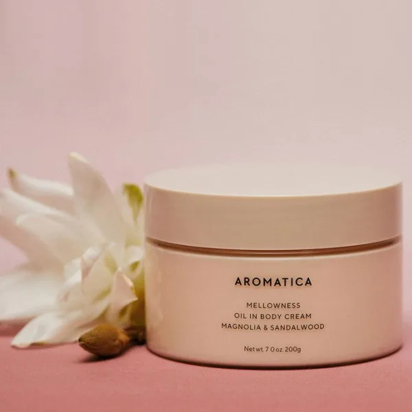 AROMATICA Mellowness Oil in Body Cream Magnolia & Sandalwood 200ml - EmpressKorea