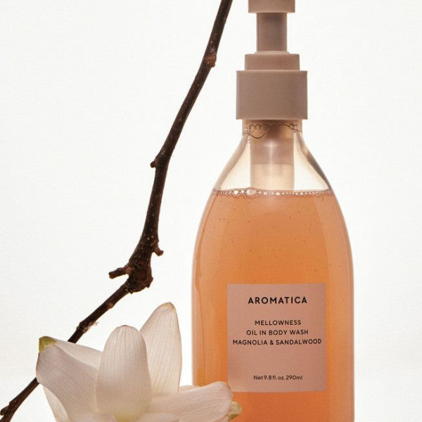 AROMATICA Mellowness Oil in Body Wash Magnolia & Sandalwood 290ml - EmpressKorea