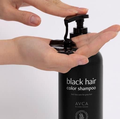 AVCA Black Hair Color Shampoo Anti-Hair Loss Scalp Activating 500ml - EmpressKorea
