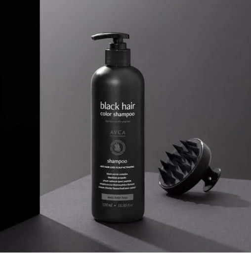 AVCA Black Hair Color Shampoo Anti-Hair Loss Scalp Activating 500ml - EmpressKorea