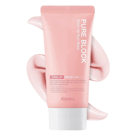 A'PIEU Pure Block Tone-Up Sun Base EX SPF 50+ PA+++ 50ml - EmpressKorea