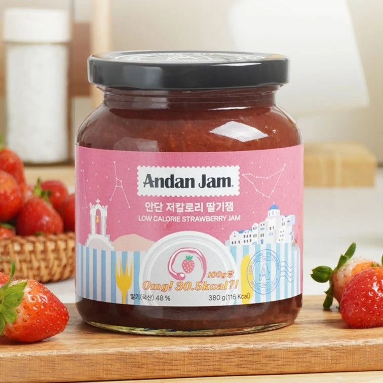 Andan Jam low-calorie strawberry jam, 380g - EmpressKorea