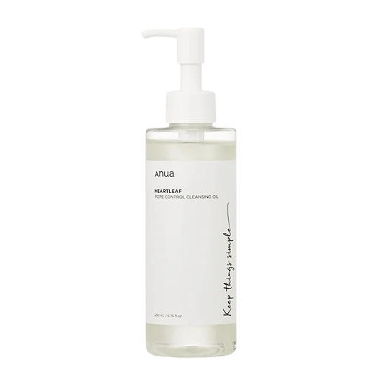 "meta_description": "Anua Heartleaf Cleansing Oil for pore control and acne relief.",