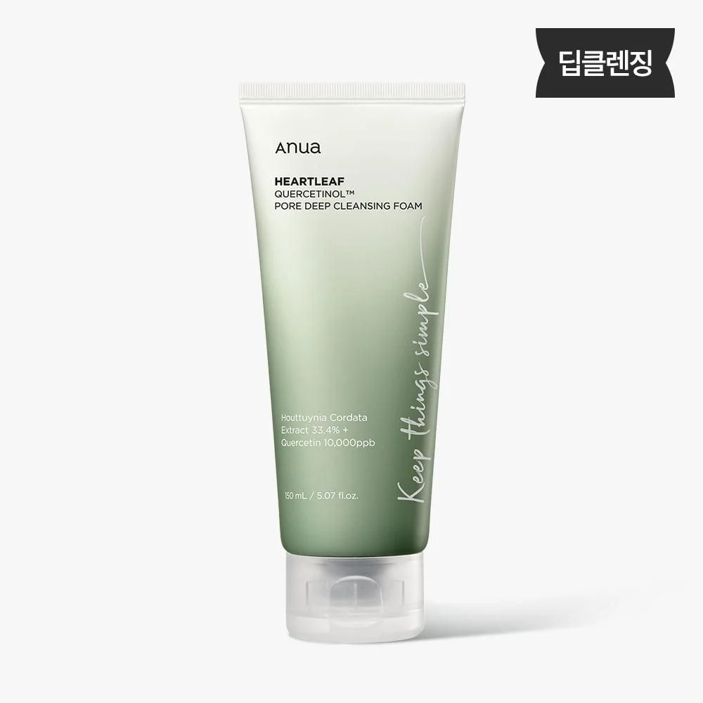 Anua Heartleaf Quercetinol Pore Deep Cleansing Foam 150ml - EmpressKorea