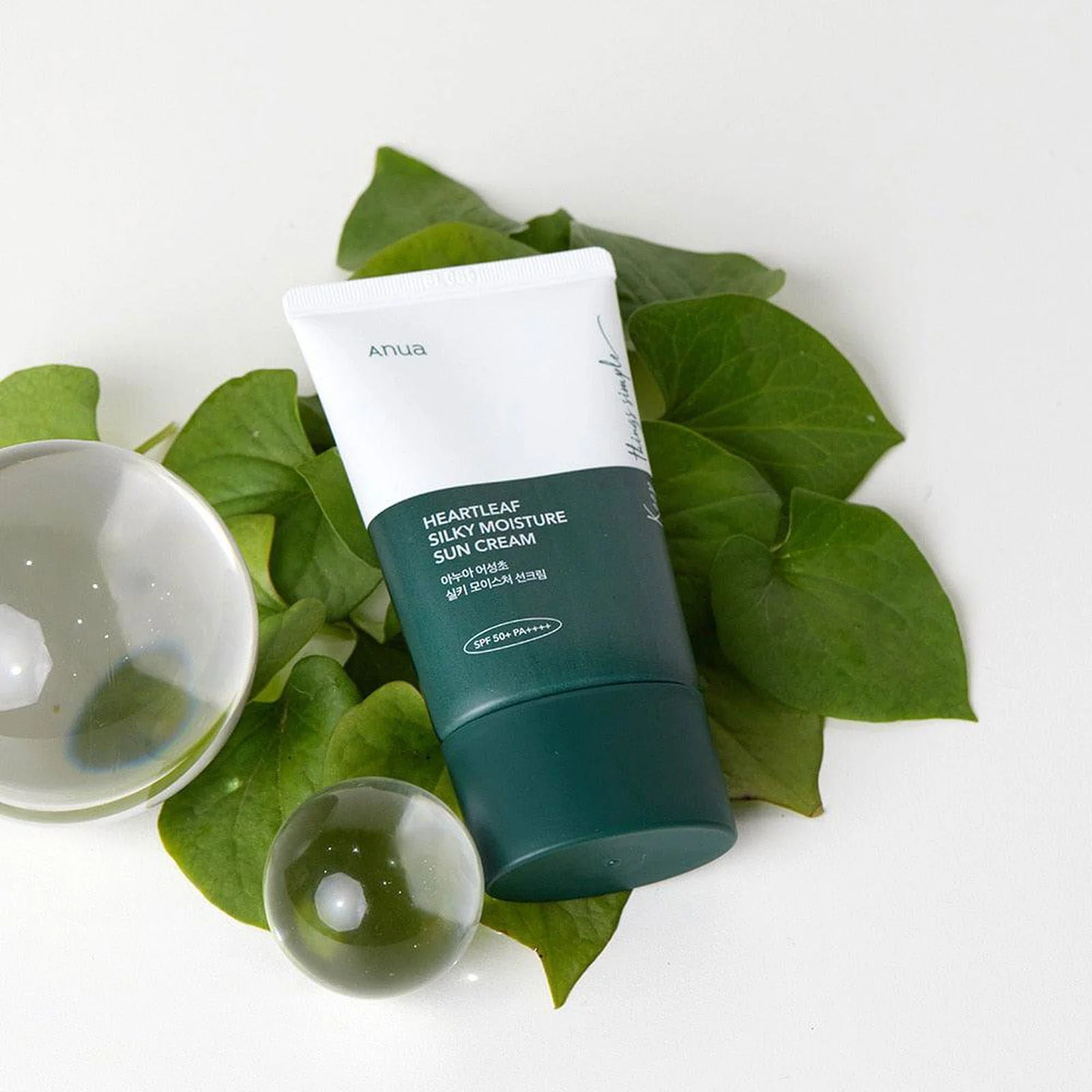 Anua Heartleaf Silky Moisture Sun Cream SPF 50+ PA++++ 50ml - EmpressKorea
