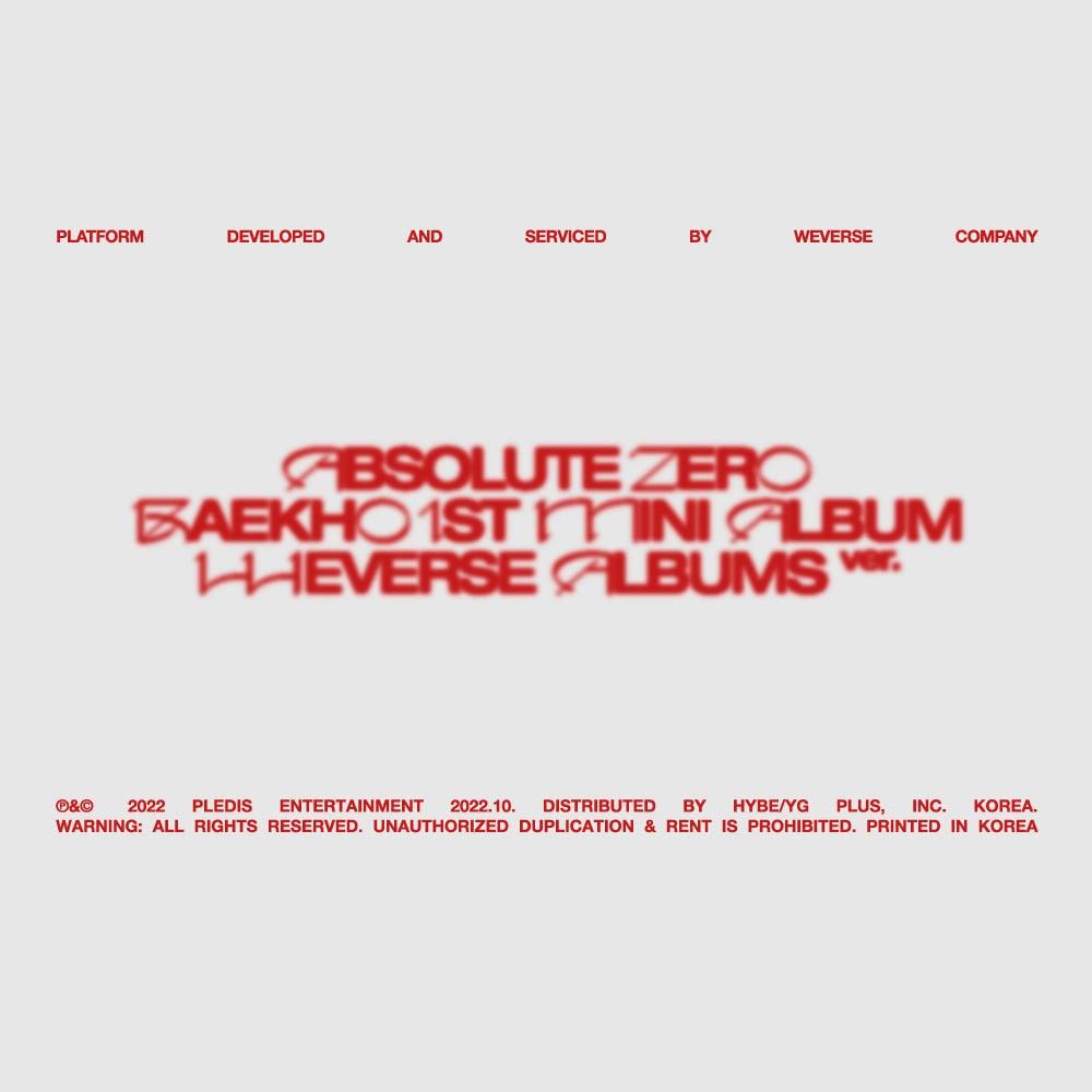 BAEKHO - 1st Mini Album: Absolute Zero (Weverse Albums Ver.) - EmpressKorea