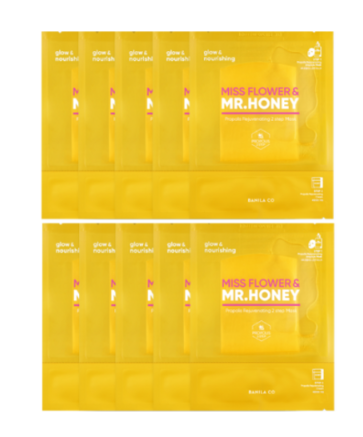 BANILA CO Miss Flower & Mr. Honey Propolis Rejuvenating 2 Step Mask Pack 25ml+2ml * 10pack - EmpressKorea