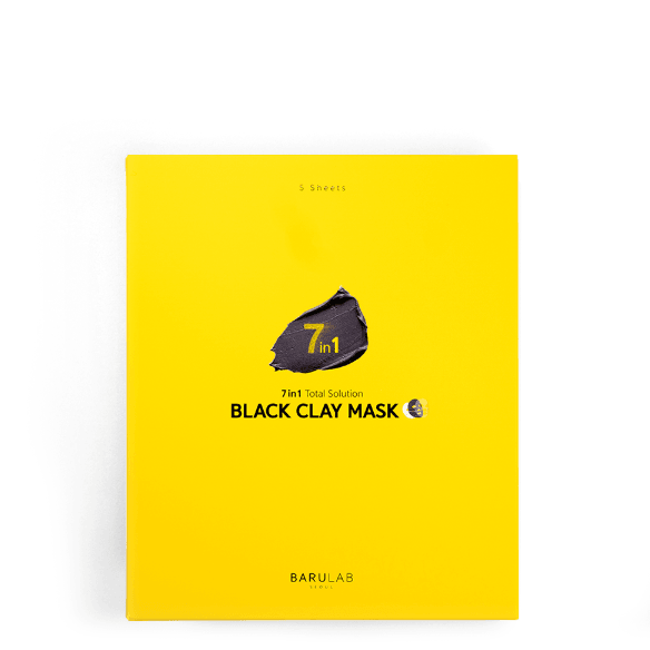 BARULAB 7 in 1 Total Solution Black Clay Mask 5EA - EmpressKorea