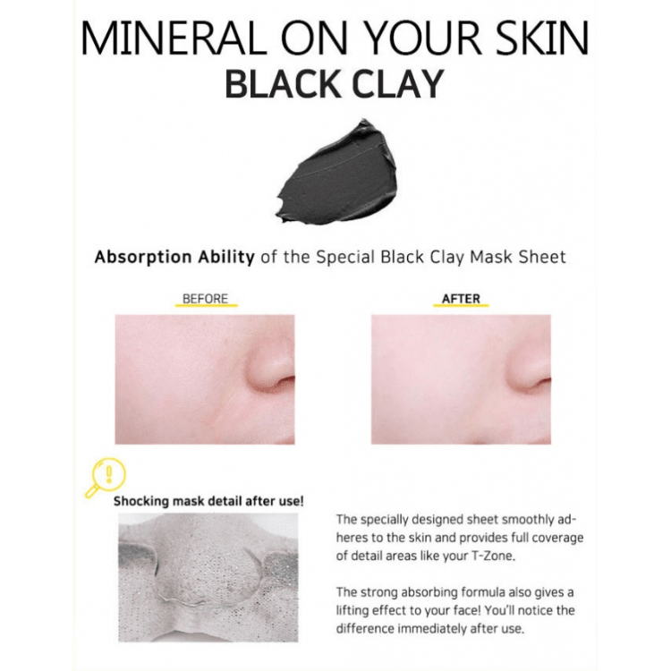 BARULAB 7 in 1 Total Solution Black Clay Mask 5EA - EmpressKorea