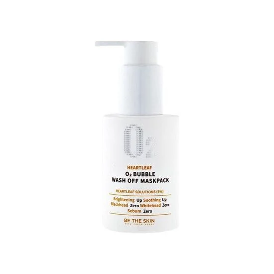BE THE SKIN Heartleaf O2 Bubble Wash Off Mask Pack 120g - EmpressKorea