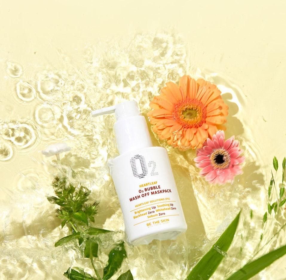 BE THE SKIN Heartleaf O2 Bubble Wash Off Mask Pack 120g - EmpressKorea