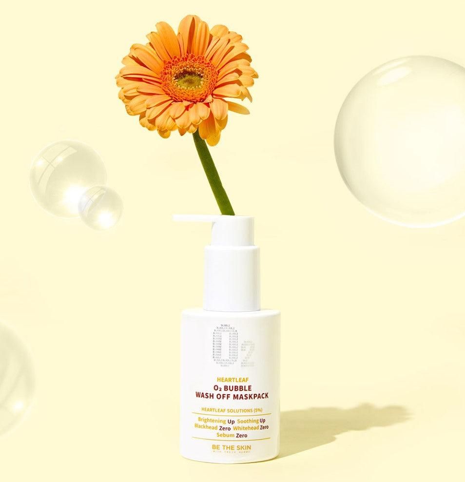 BE THE SKIN Heartleaf O2 Bubble Wash Off Mask Pack 120g - EmpressKorea