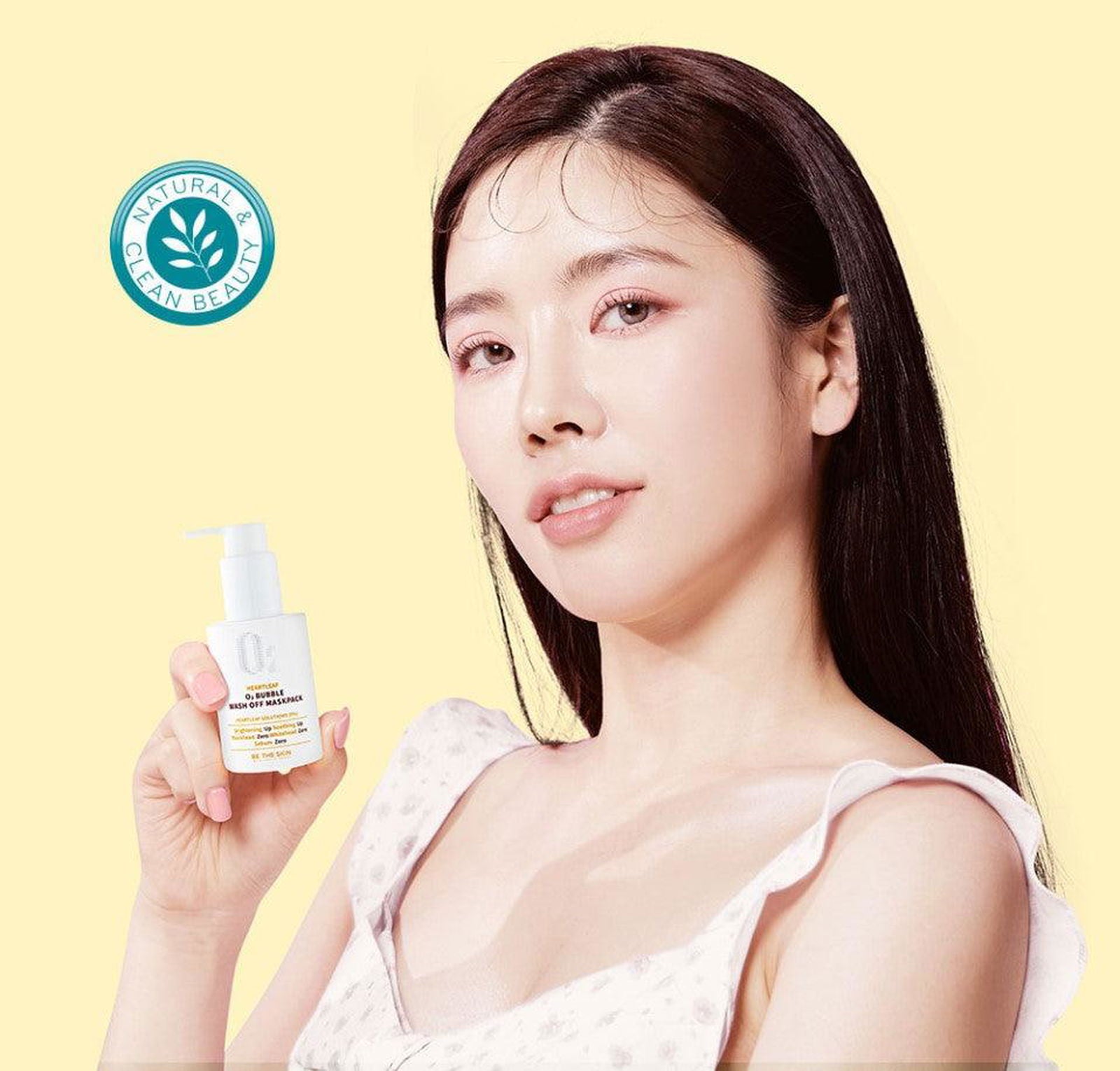 BE THE SKIN Heartleaf O2 Bubble Wash Off Mask Pack 120g - EmpressKorea