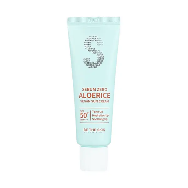 BE THE SKIN Sebum Zero Aloerice Vegan Sun Cream SPF 50+ PA++++ 50ml - EmpressKorea