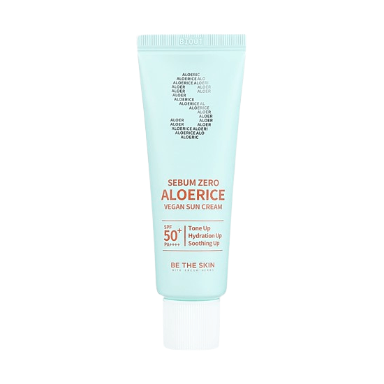 BE THE SKIN Sebum Zero Aloerice Vegan Sun Cream SPF 50+ PA++++ 50ml - EmpressKorea