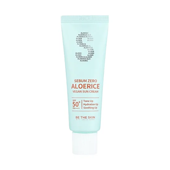 BE THE SKIN Sebum Zero Aloerice Vegan Sun Cream SPF 50+ PA++++ 50ml - EmpressKorea
