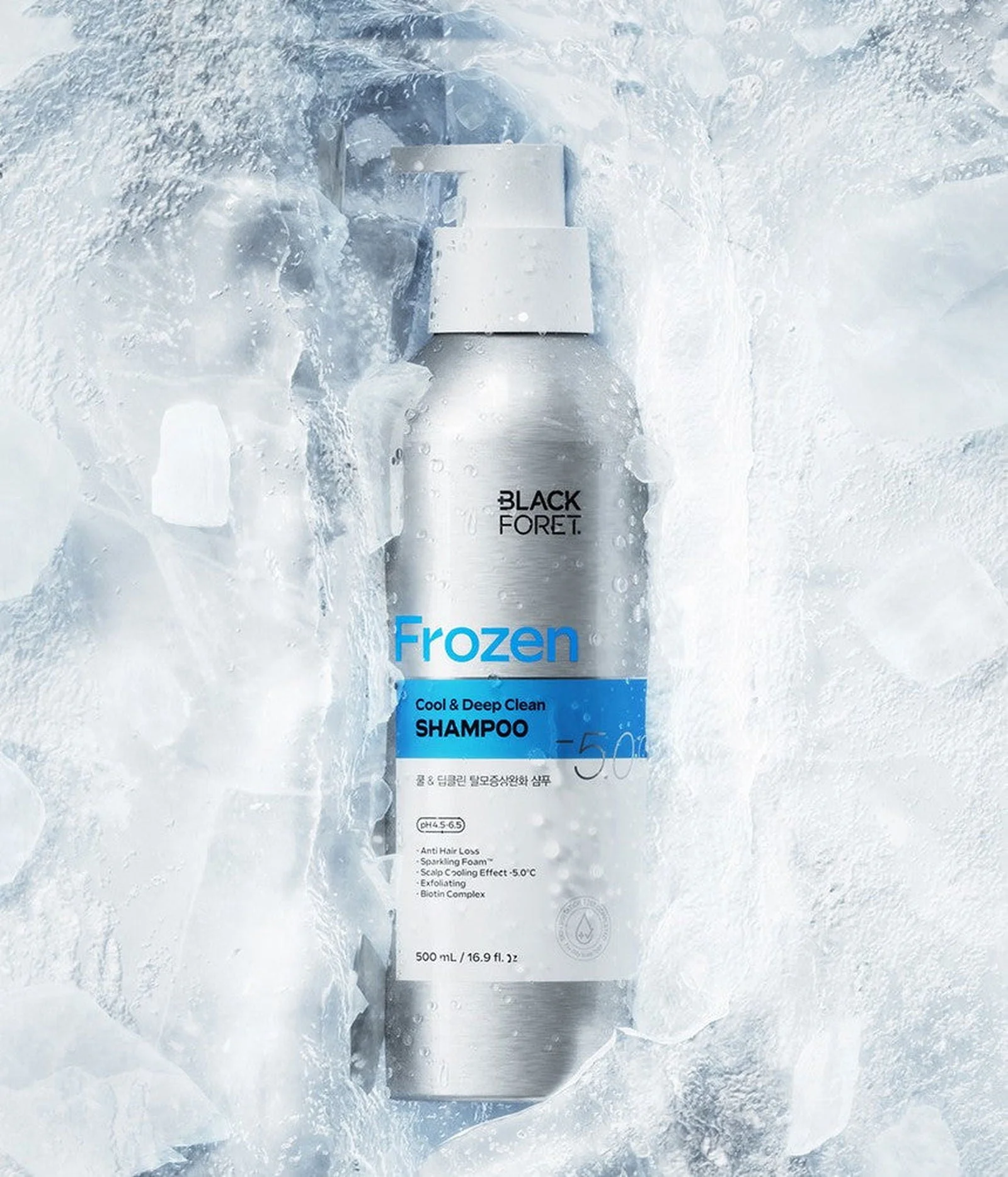 BLACKFORET  Frozen Cool & Deep Clean Hair Loss Symptom Relief Shampoo 500ml - EmpressKorea