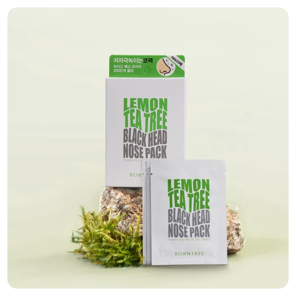 BORNTREE Lemon Tea Tree Blackhead Nose Pack 1 box (10 sheets) - EmpressKorea