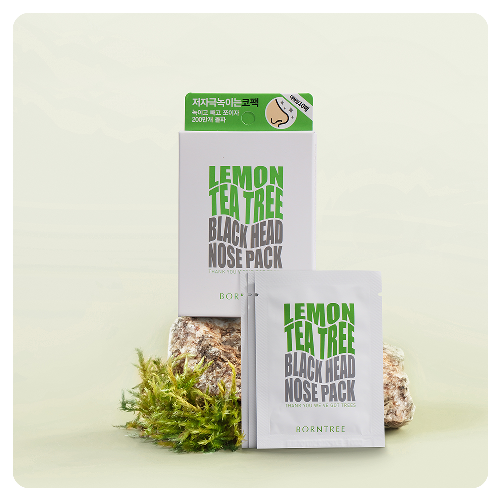 BORNTREE Lemon Tea Tree Blackhead Nose Pack 1 box (10 sheets) - EmpressKorea