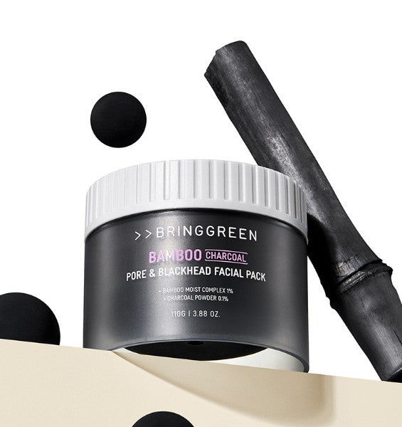 BRING GREEN Bamboo Charcoal Pore & Blackhead Facial Pack 110g - EmpressKorea
