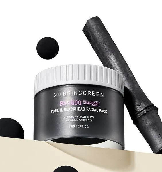 BRING GREEN Bamboo Charcoal Pore & Blackhead Facial Pack 110g - EmpressKorea