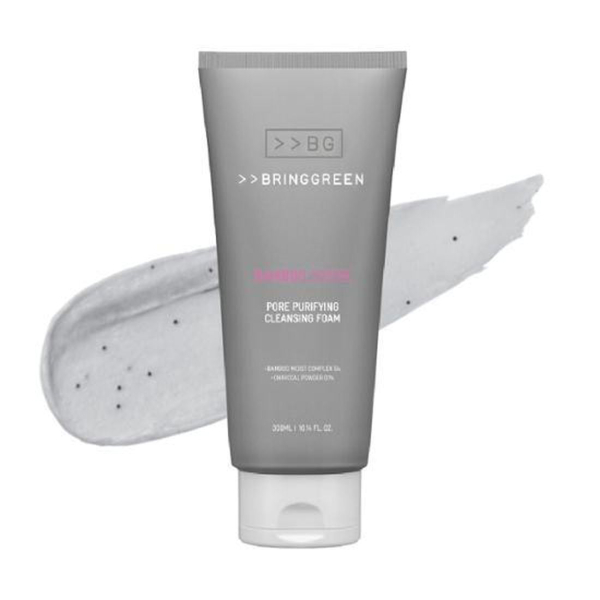 BRING GREEN Bamboo Charcoal Pore Purifying Cleansing Foam 300ml - EmpressKorea