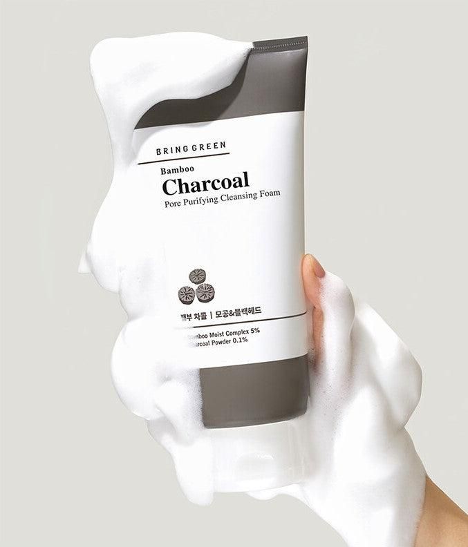 BRING GREEN Bamboo Charcoal Pore Purifying Cleansing Foam 300ml - EmpressKorea