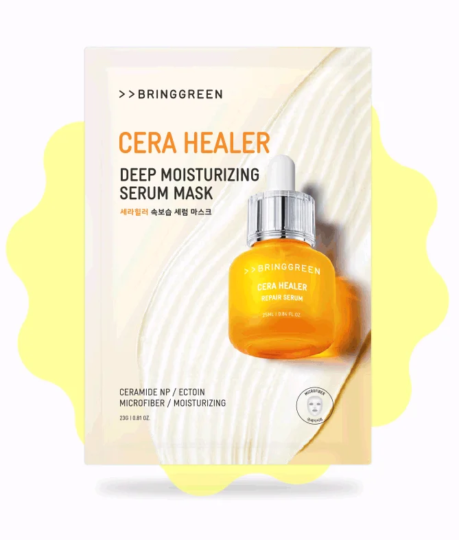 BRING GREEN Cera Healer Deep Moisturizing Serum Mask 23g*5 - EmpressKorea