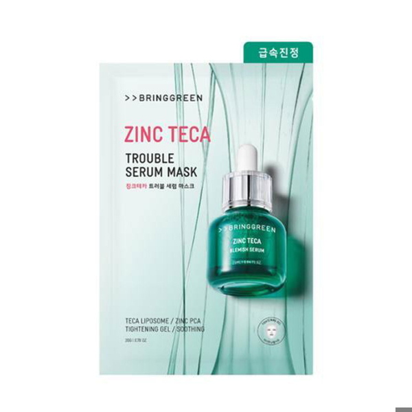 BRING GREEN Zinc Teca Trouble Serum Mask 20g*5pcs - EmpressKorea