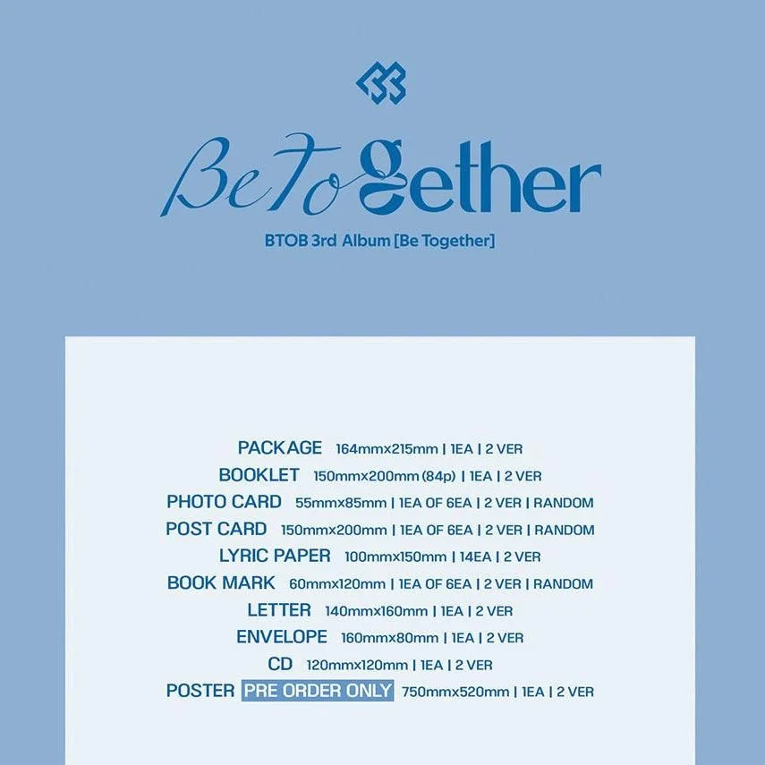 BTOB - 3rd Full Album: BE TOGETHER - EmpressKorea