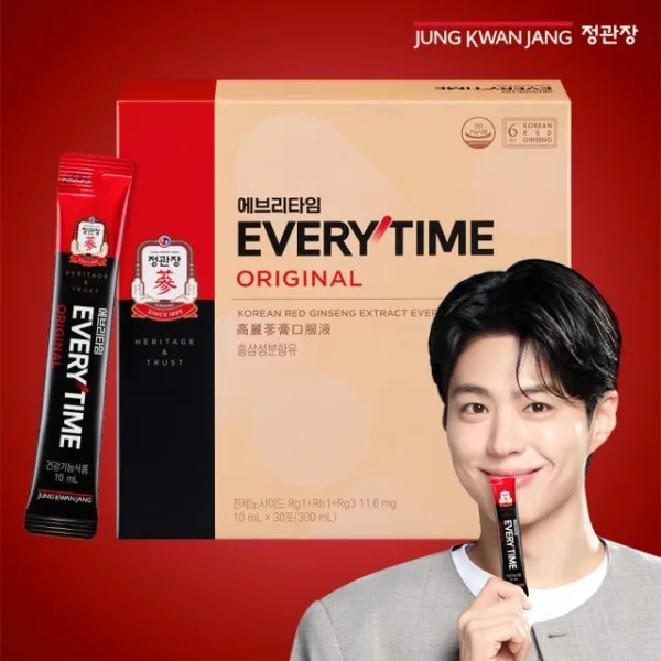 JUNG KWAN JANG EVERYTIME ORIGINAL Korean Red Ginseng Extract 10ml x 30 Sticks