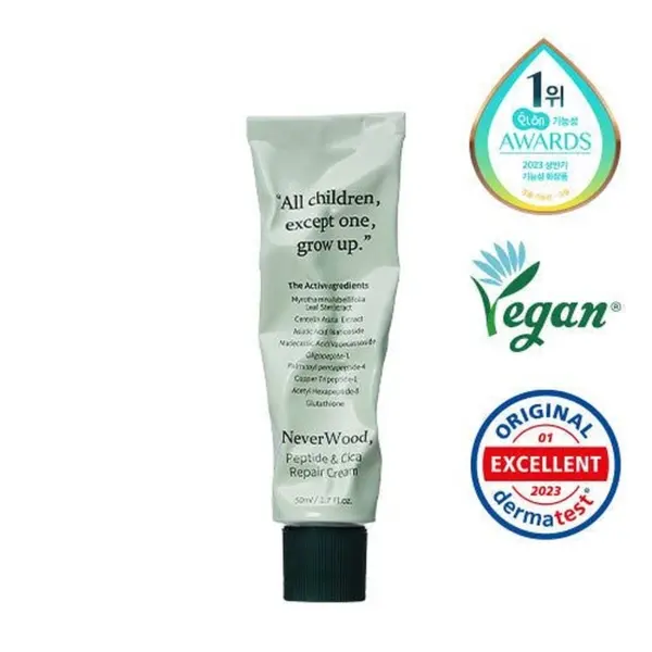Beauty Recipe Never Wood, Peptide & Cica Repair Cream 50ml - EmpressKorea