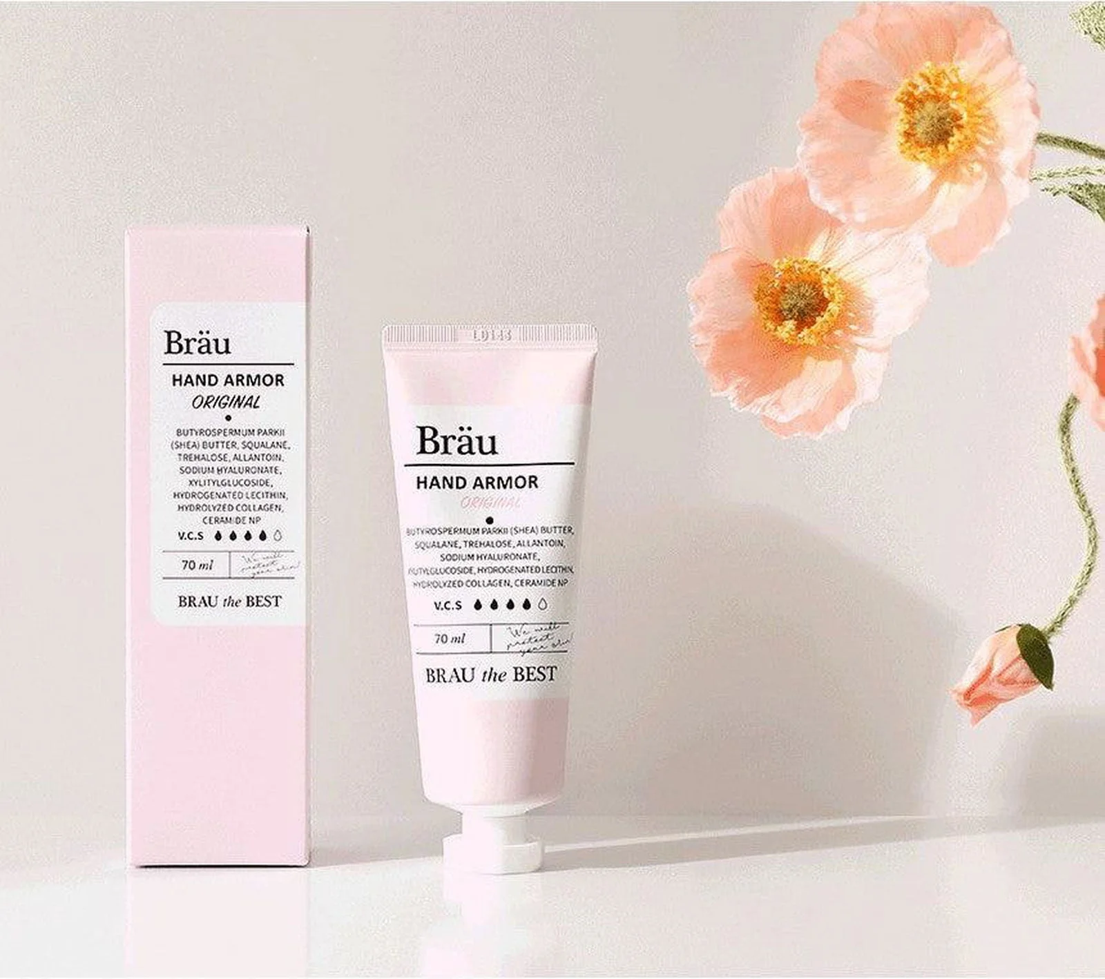 Brau Cosmetics Hand Armor Hand Cream Acacia Flower Fragrance 70ml - EmpressKorea