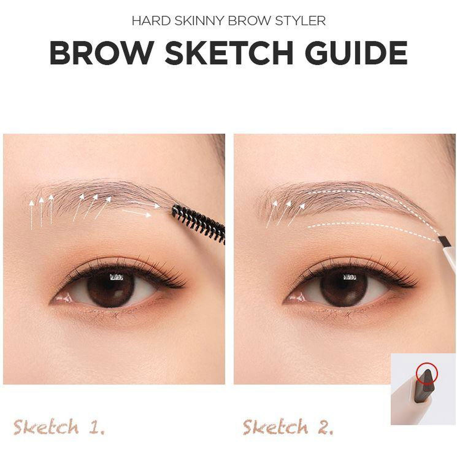 CHICA Y CHICO Hard Skinny Brow Styler 3 Colors - EmpressKorea