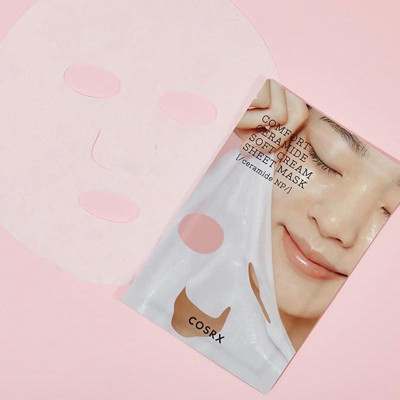 COSRX Balancium Comfort Ceramide Soft Cream Sheet Mask 26ml*10pcs - EmpressKorea