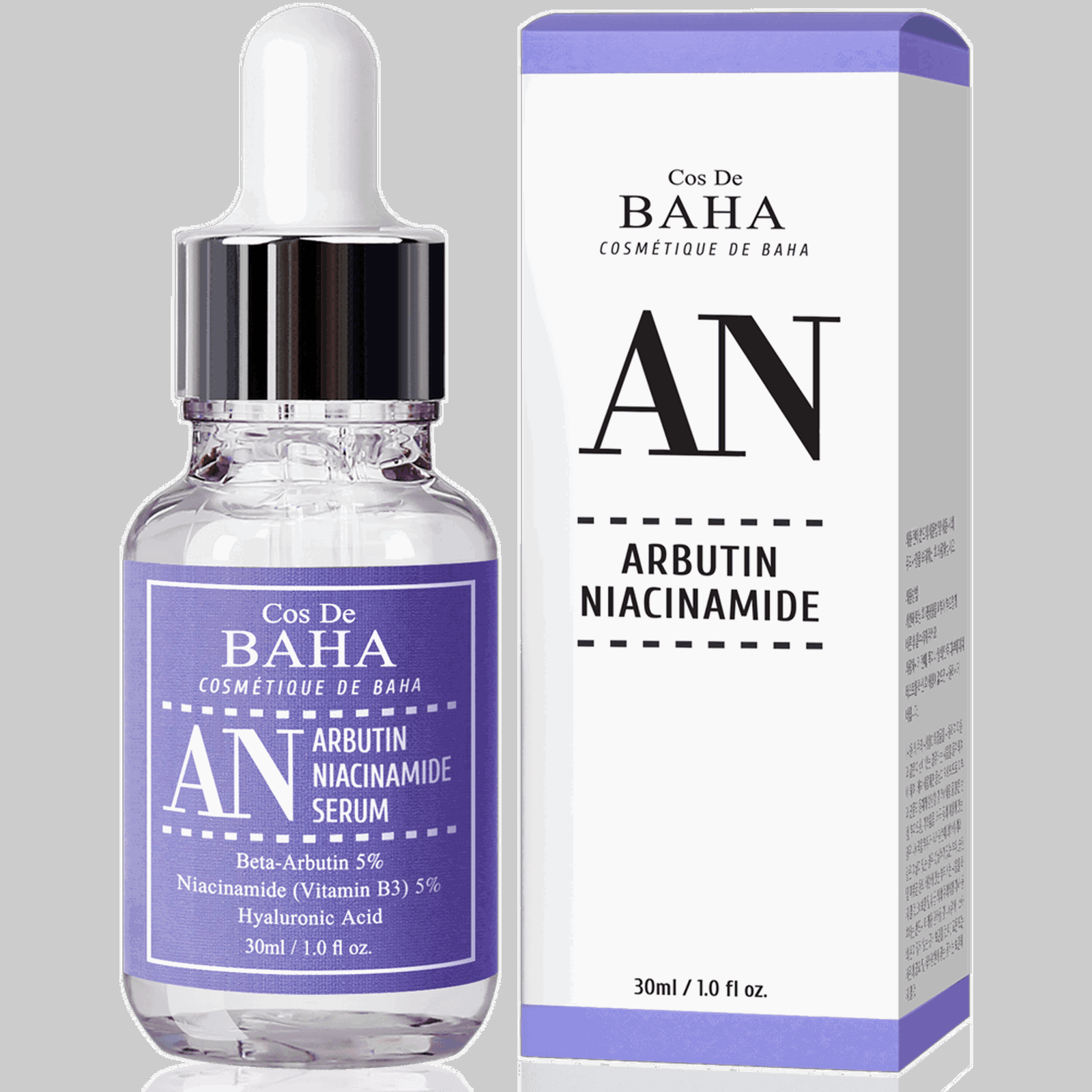 Cos De BAHA  Arbutin 5% Niacinamide 5%  Whitening Brightening Ampoule 30ml - EmpressKorea