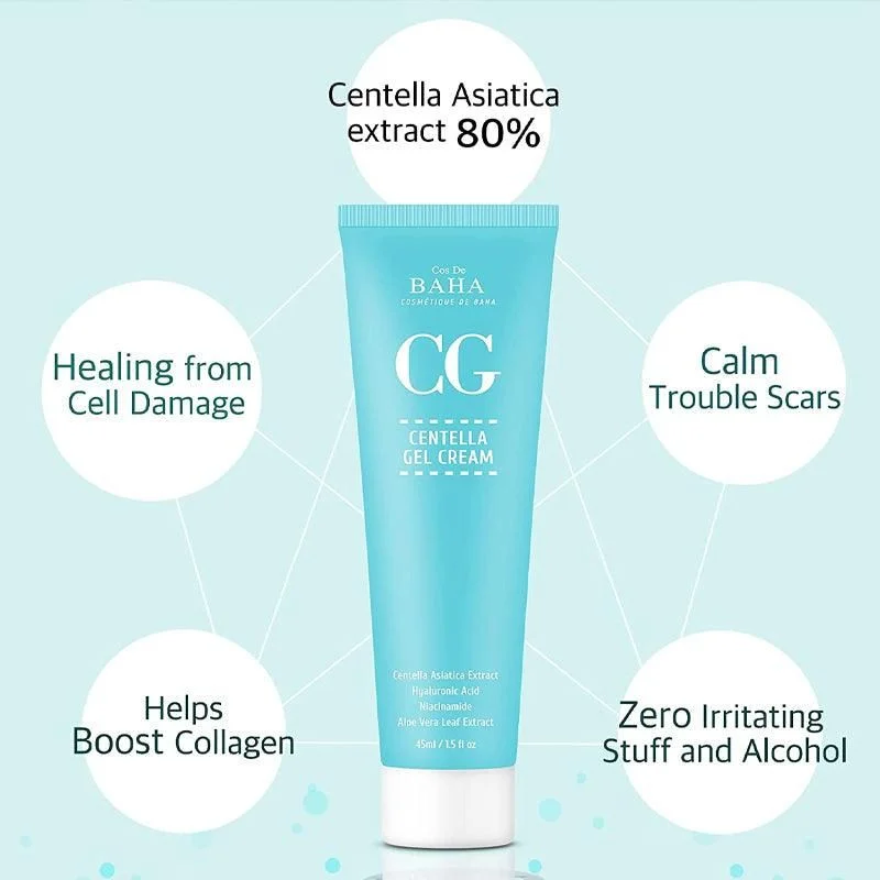 Cos De BAHA CG Centella Gel Cream 45ml - EmpressKorea