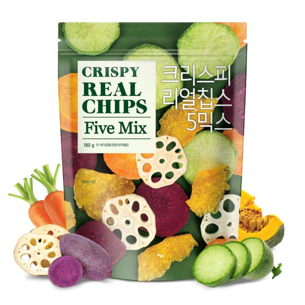 Crispy Real Chips 5 Mix  180g, 2peices - EmpressKorea
