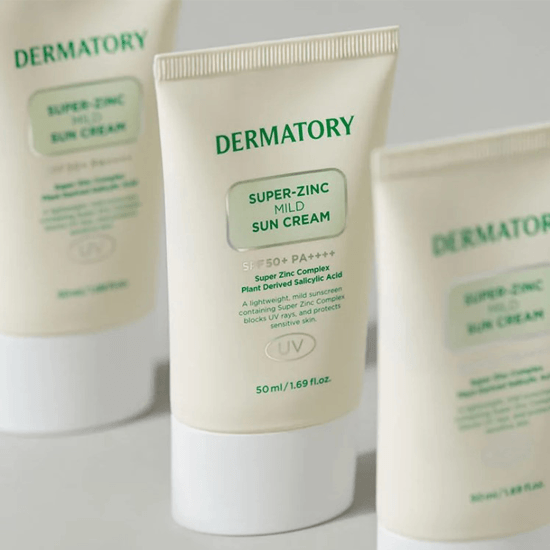 DERMATORY Pro Trouble Super Zinc Mild Sun Cream Set SPF 50+ PA++++ (50ml+31ml) - EmpressKorea