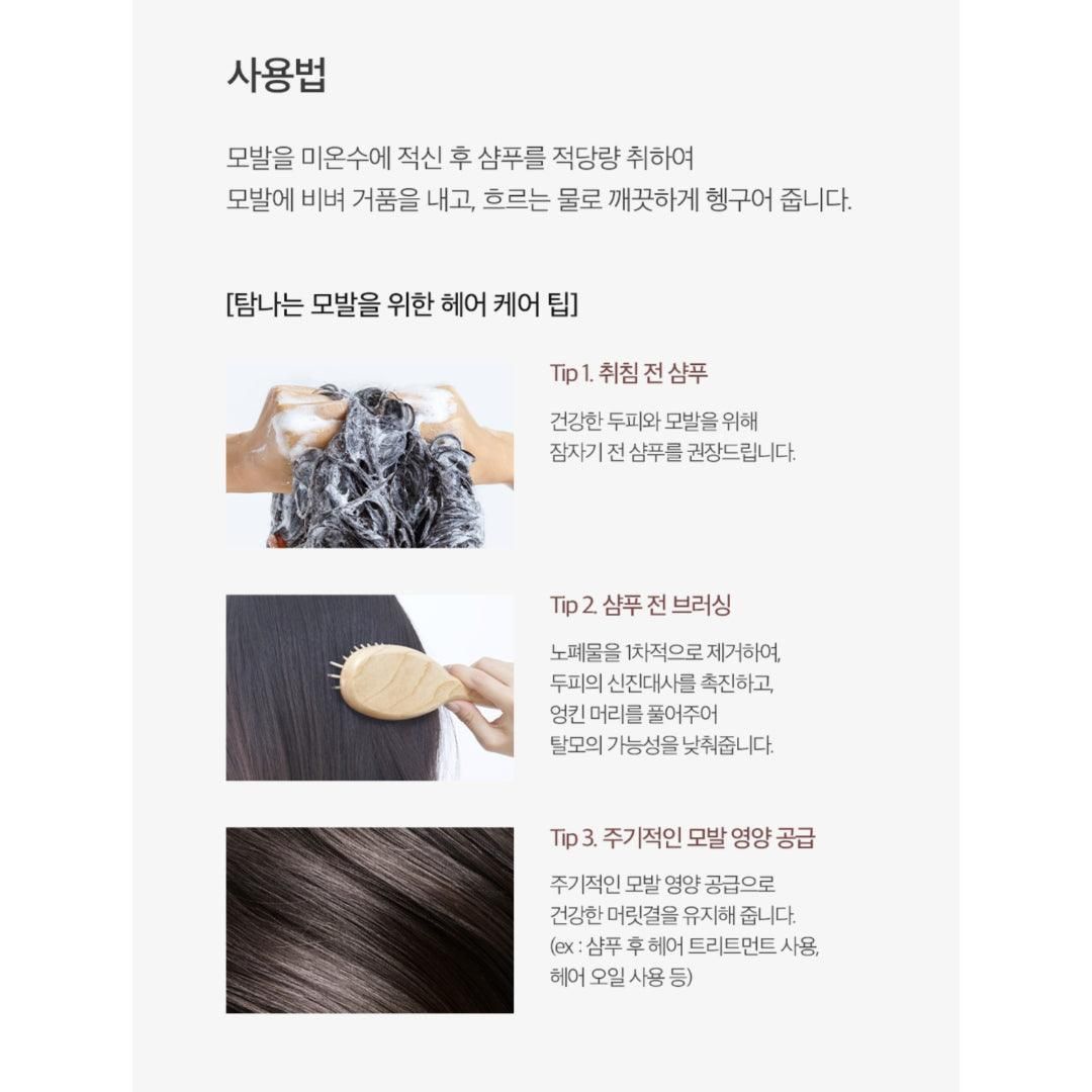 DERMA FACTORY Anti Hair Loss Shampoo 300ml *2pcs Beer Brewer's Yeast 41% Caffeine 1% Natural Active Ingredients Scalp Hair Care - EmpressKorea