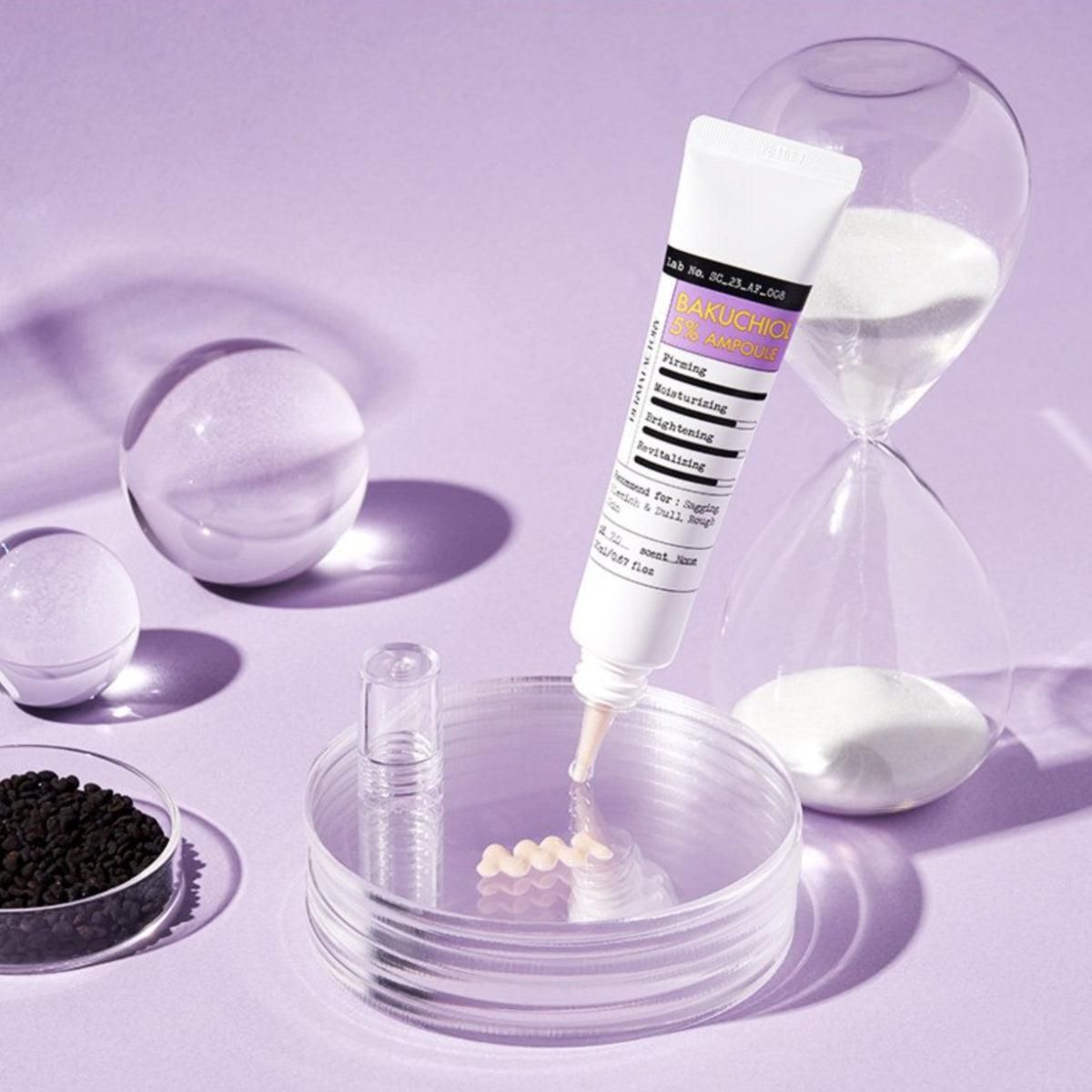 DERMA FACTORY Bakuchiol 5% Ampoule Skin Whitening Wrinkle Elasticity Nutrition 20ml - EmpressKorea